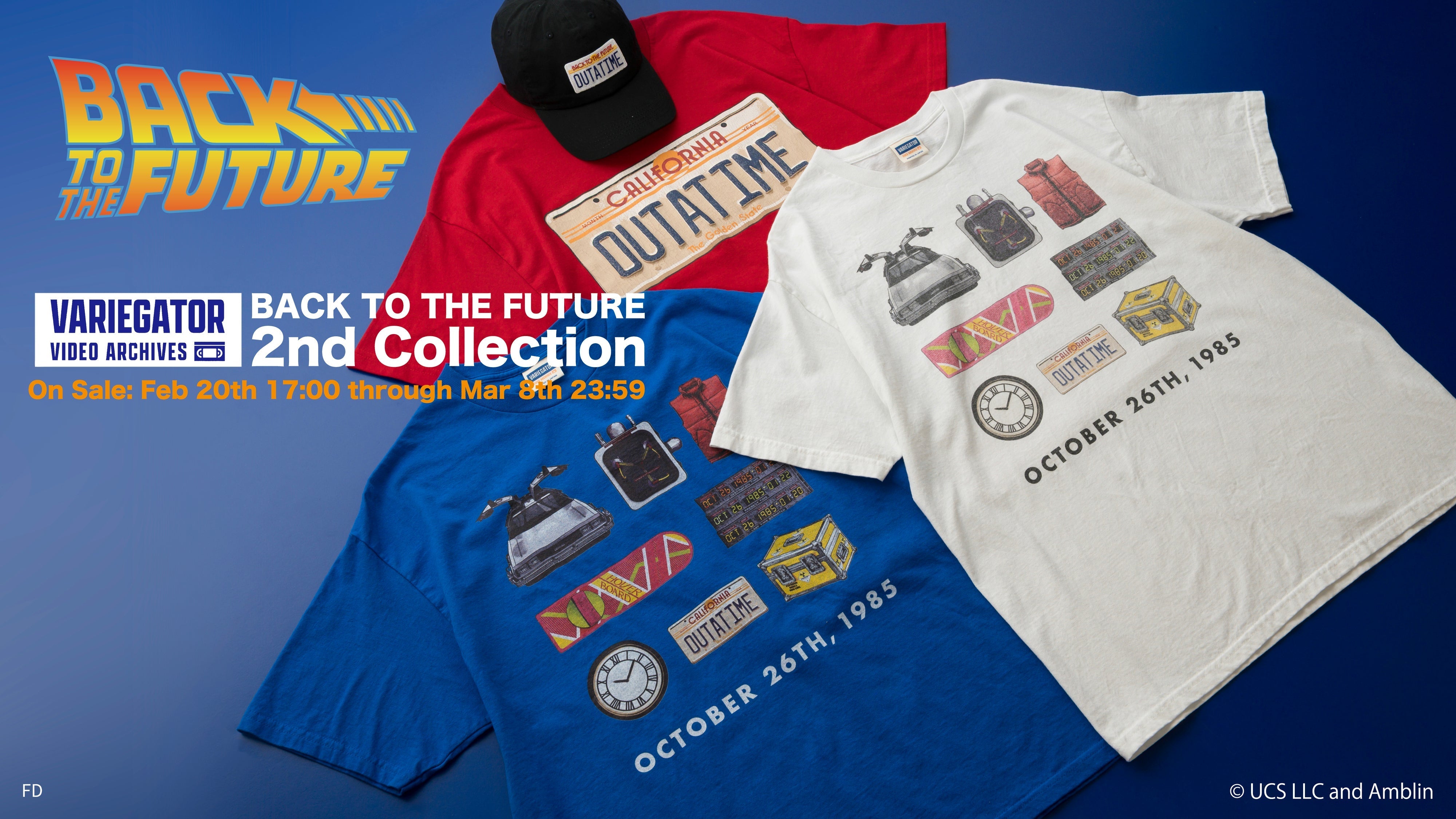VARIEGATOR Back to the Future Tシャツ 第2弾『BACK TO THE FUTURE／2nd COLLECTION 』予約販売開始